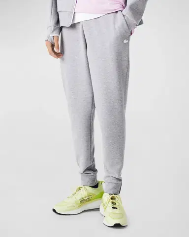Lacoste Men's Solid Active Double Face Slim Fit Joggers | Thumbnail 2 Lacoste Men's Solid Active Double Face Slim Fit Joggers | Thumbnail 2
