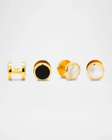 Cufflinks, Inc. Men 's Double-Sided Black Onyx Mother-of-Pearl Shirt Studs | Thumbnail 3