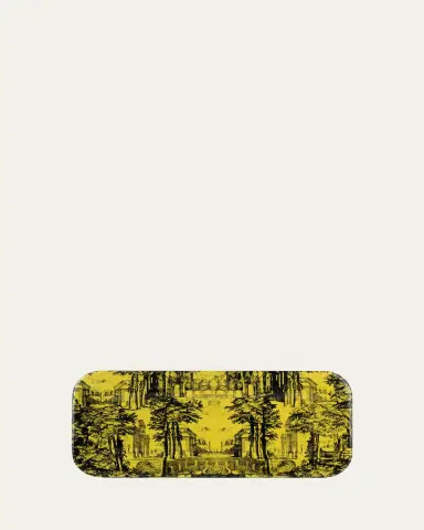 Fornasetti Tray 25X60cm - Giardino Settecentesco Black Yellow | Thumbnail 2
