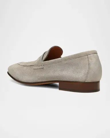 Donald Pliner Men's Jayce Suede Penny Loafers | Thumbnail 3