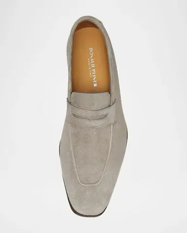 Donald Pliner Men's Jayce Suede Penny Loafers | Thumbnail 4