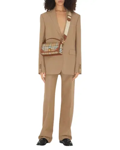 Burberry Note Small Check Top-Handle Bag | Thumbnail 1 Burberry Note Small Check Top-Handle Bag | Thumbnail 1