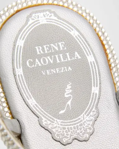 René Caovilla Strass T-Strap Thong Sandals | Thumbnail 2