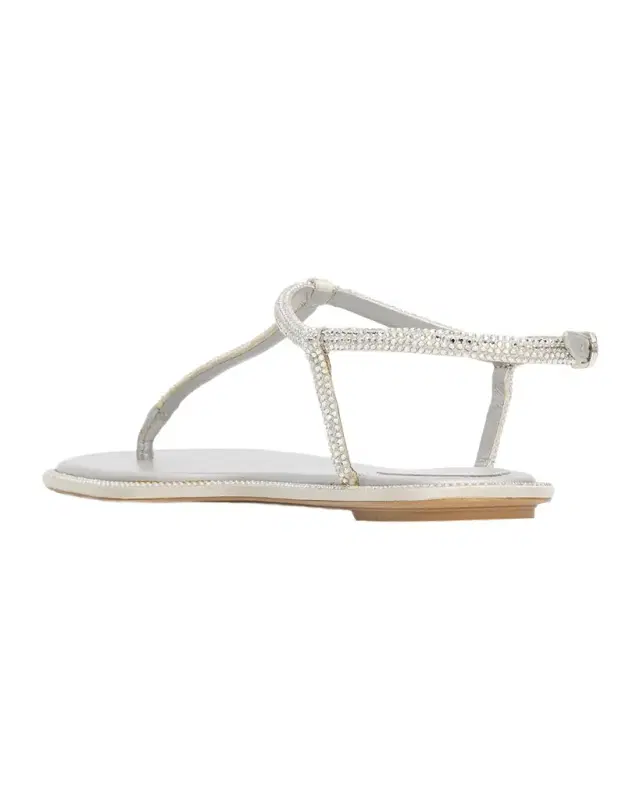 Rene Caovilla Strass T-Strap Thong Sandals