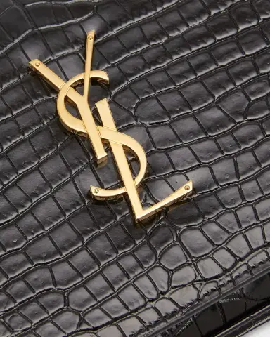 Saint Laurent Cassandra YSL Wallet on Chain in Croc Embossed Leather | Thumbnail 5 Saint Laurent Cassandra YSL Wallet on Chain in Croc Embossed Leather | Thumbnail 5