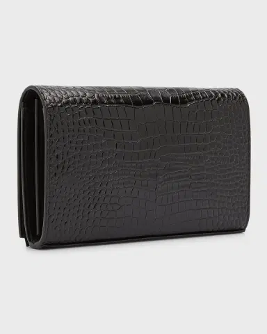 Saint Laurent Cassandra YSL Wallet on Chain in Croc Embossed Leather | Thumbnail 6 Saint Laurent Cassandra YSL Wallet on Chain in Croc Embossed Leather | Thumbnail 6