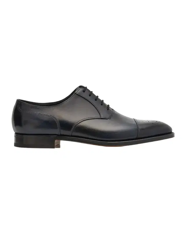 John Lobb Men's Hartland Cap Toe Brogue Leather Oxfords