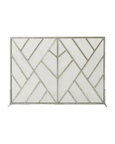 Old World Design Fuller Geometric Fireplace Screen | Thumbnail 1 Old World Design Fuller Geometric Fireplace Screen | Thumbnail 1