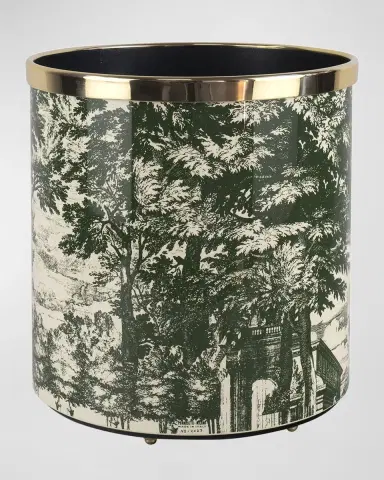FORNASETTI Paper Basket - Giardino Settecentesco Green Ivory | Thumbnail 2