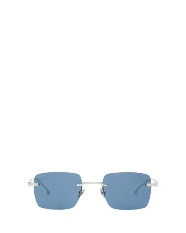 Cartier Men's Rimless Rectangle Metal Sunglasses