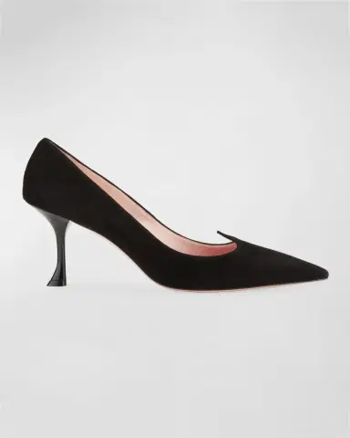 Roger Vivier I Love Vivier Heart-Shaped Suede Pumps | Thumbnail 2