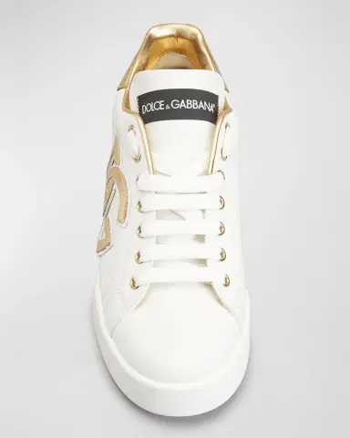 Dolce & Gabbana Bicolor Low-Top Leather Sneakers | Thumbnail 5 Dolce & Gabbana Bicolor Low-Top Leather Sneakers | Thumbnail 5