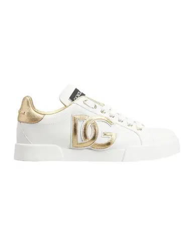 Dolce & Gabbana Bicolor Low-Top Leather Sneakers | Thumbnail 1 Dolce & Gabbana Bicolor Low-Top Leather Sneakers | Thumbnail 1