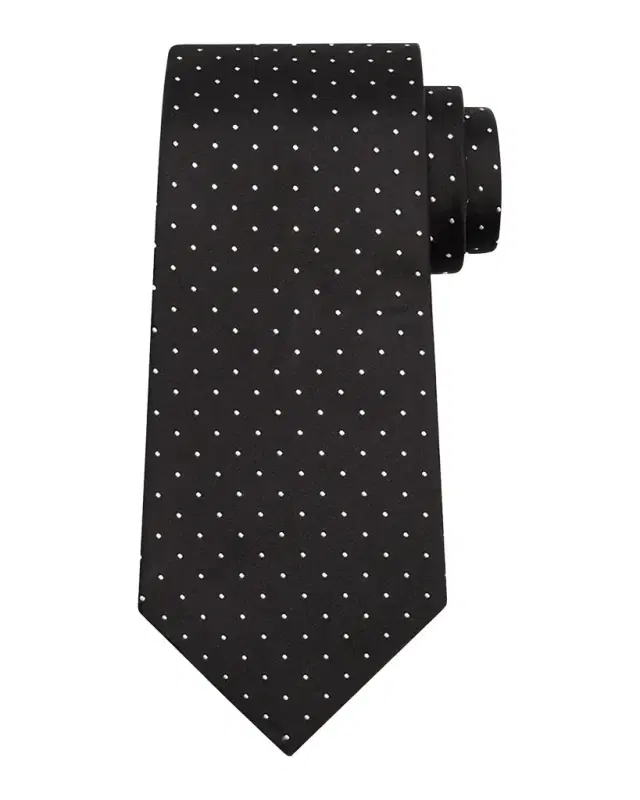 Pin Dot Peau de Soie Tie