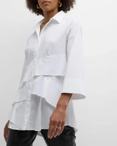 Finley Jenna Button-Down Ruffle Poplin Top | Thumbnail 6 Finley Jenna Button-Down Ruffle Poplin Top | Thumbnail 6