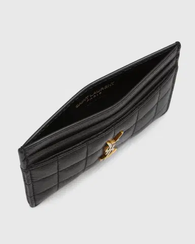 Saint Laurent Cassandre YSL Card Case in Quilted Smooth Leather | Thumbnail 3