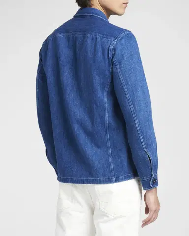 Tom Ford Men's Denim Overshirt | Thumbnail 3 Tom Ford Men's Denim Overshirt | Thumbnail 3