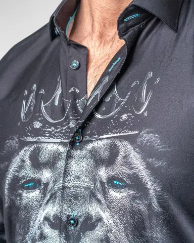 Maceoo Men's Fibonacci Lion Crown Sport Shirt | Thumbnail 3 Maceoo Men's Fibonacci Lion Crown Sport Shirt | Thumbnail 3