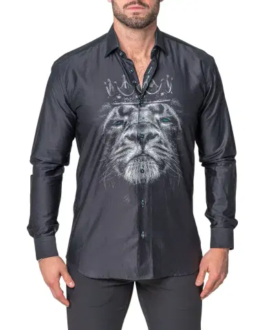 Maceoo Men's Fibonacci Lion Crown Sport Shirt | Thumbnail 1 Maceoo Men's Fibonacci Lion Crown Sport Shirt | Thumbnail 1