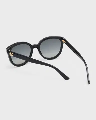 Gucci Polarized Round Acetate Sunglasses | Thumbnail 2 Gucci Polarized Round Acetate Sunglasses | Thumbnail 2