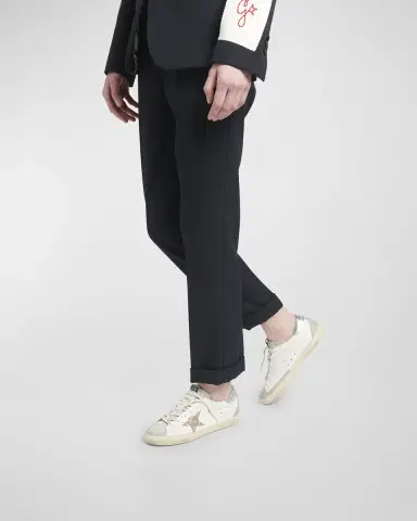 Golden Goose Super-Star Leather Glitter Low-Top Sneakers | Thumbnail 2 Golden Goose Super-Star Leather Glitter Low-Top Sneakers | Thumbnail 2
