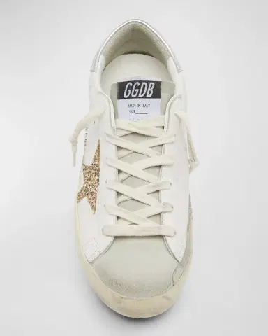 Golden Goose Super-Star Leather Glitter Low-Top Sneakers | Thumbnail 5 Golden Goose Super-Star Leather Glitter Low-Top Sneakers | Thumbnail 5