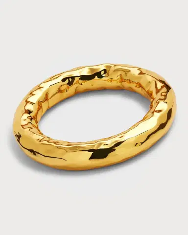NEST Jewelry Hammered Gold Chunky Stacking Bangle | Thumbnail 2