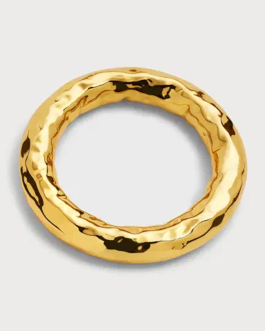 NEST Jewelry Hammered Gold Chunky Stacking Bangle | Thumbnail 3