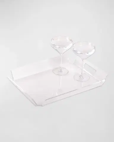 Bey-Berk Unisex Hampton Clear Acrylic Tray | Thumbnail 2
