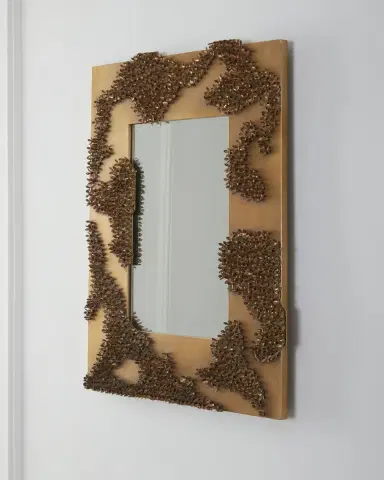 Neiman Marcus Textured Rectangular Accent Mirror | Thumbnail 2 Neiman Marcus Textured Rectangular Accent Mirror | Thumbnail 2
