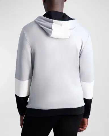 Karl Lagerfeld Paris Men's Hooded Colorblock Track Jacket | Thumbnail 3