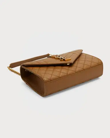 Saint Laurent Envelope Triquilt Small YSL Crossbody Bag in Grained Leather | Thumbnail 6 Saint Laurent Envelope Triquilt Small YSL Crossbody Bag in Grained Leather | Thumbnail 6