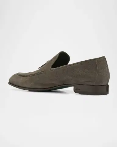 Brioni Men's Lukas Nubuck Leather Loafers | Thumbnail 4 Brioni Men's Lukas Nubuck Leather Loafers | Thumbnail 4