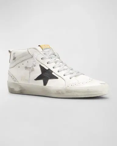 Golden Goose Mid Star Leather Wing-Tip Sneakers | Thumbnail 4 Golden Goose Mid Star Leather Wing-Tip Sneakers | Thumbnail 4