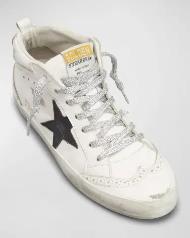 Golden Goose Mid Star Leather Wing-Tip Sneakers | Thumbnail 7 Golden Goose Mid Star Leather Wing-Tip Sneakers | Thumbnail 7