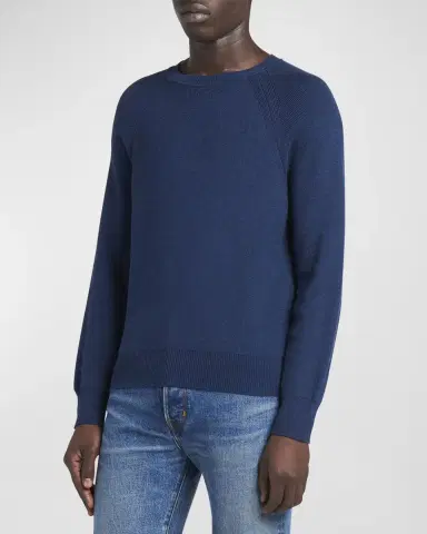 Tom Ford Men's Wool Crewneck Sweater | Thumbnail 3 Tom Ford Men's Wool Crewneck Sweater | Thumbnail 3