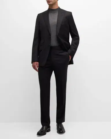 TOM FORD Men's Wool-Silk Master Twill Suit | Thumbnail 5