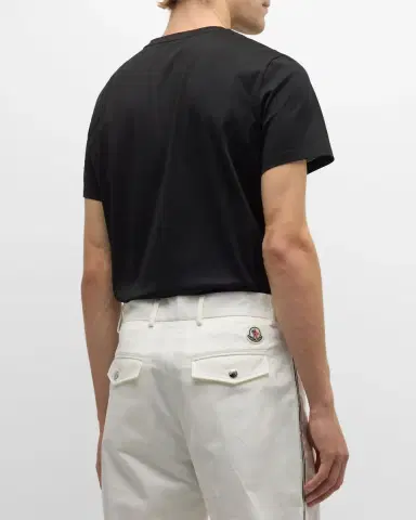 Moncler Men's Double Logo-Patch T-Shirt | Thumbnail 2