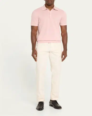 Brioni Men's Sea Island Polo Shirt | Thumbnail 2