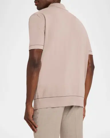 Brioni Men's Sea Island Polo Shirt | Thumbnail 11