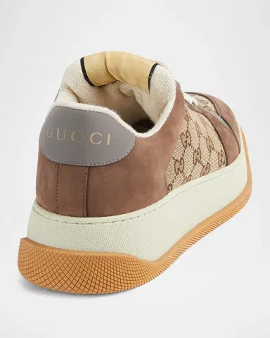 Gucci Men's Double Screener Canvas Low-Top Sneakers | Thumbnail 2 Gucci Men's Double Screener Canvas Low-Top Sneakers | Thumbnail 2