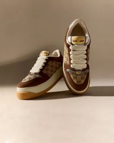 Gucci Men's Double Screener Canvas Low-Top Sneakers | Thumbnail 3 Gucci Men's Double Screener Canvas Low-Top Sneakers | Thumbnail 3