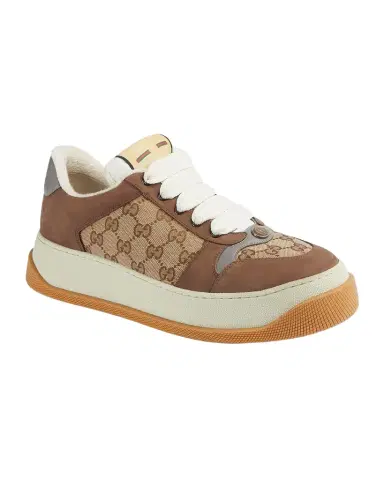 Gucci Men's Double Screener Canvas Low-Top Sneakers | Thumbnail 1 Gucci Men's Double Screener Canvas Low-Top Sneakers | Thumbnail 1