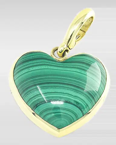 Jenna Blake Carved Malachite Heart Pendant | Thumbnail 2