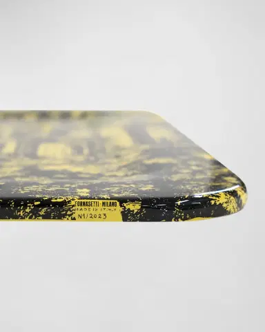 Fornasetti Tray 48X60cm - Giardino Settecentesco Black Yellow | Thumbnail 2