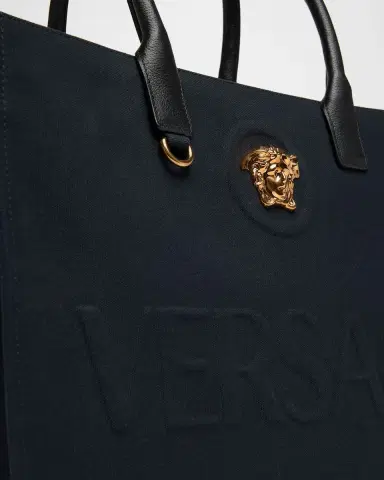Versace La Medusa Logo Canvas Tote Bag | Thumbnail 6 Versace La Medusa Logo Canvas Tote Bag | Thumbnail 6