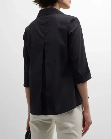 Finley 3/4-Sleeve Stretch Cotton Swing Shirt | Thumbnail 2 Finley 3/4-Sleeve Stretch Cotton Swing Shirt | Thumbnail 2