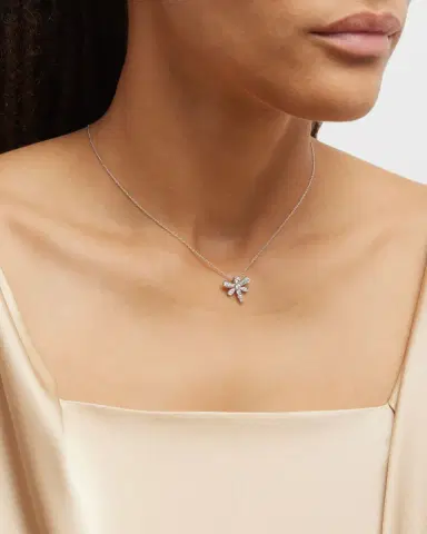 Roberto Coin 18K White Gold Diamond Dragonfly Necklace | Thumbnail 2 Roberto Coin 18K White Gold Diamond Dragonfly Necklace | Thumbnail 2