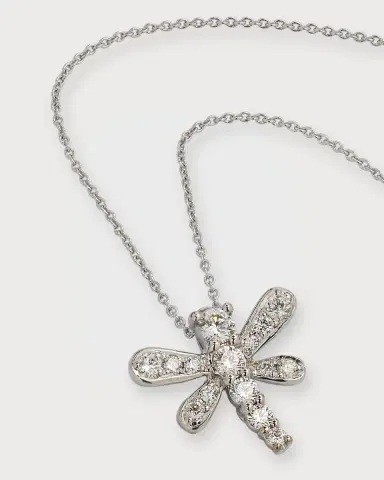 Roberto Coin 18K White Gold Diamond Dragonfly Necklace | Thumbnail 3 Roberto Coin 18K White Gold Diamond Dragonfly Necklace | Thumbnail 3