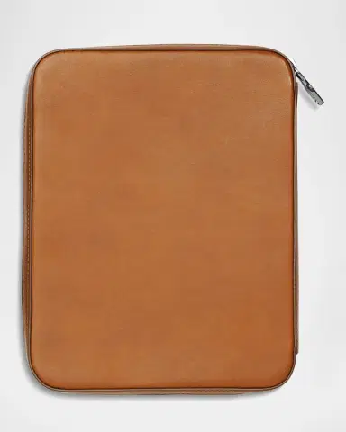 Shinola Men's Tech Portfolio Leather Zip Pouch | Thumbnail 3